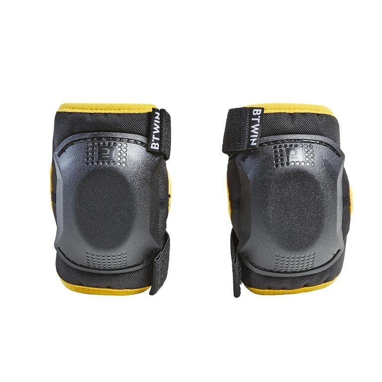 One Size Cycling Elbow and Knee Protectors Set 3 to 6 Years Yellow - Image 3